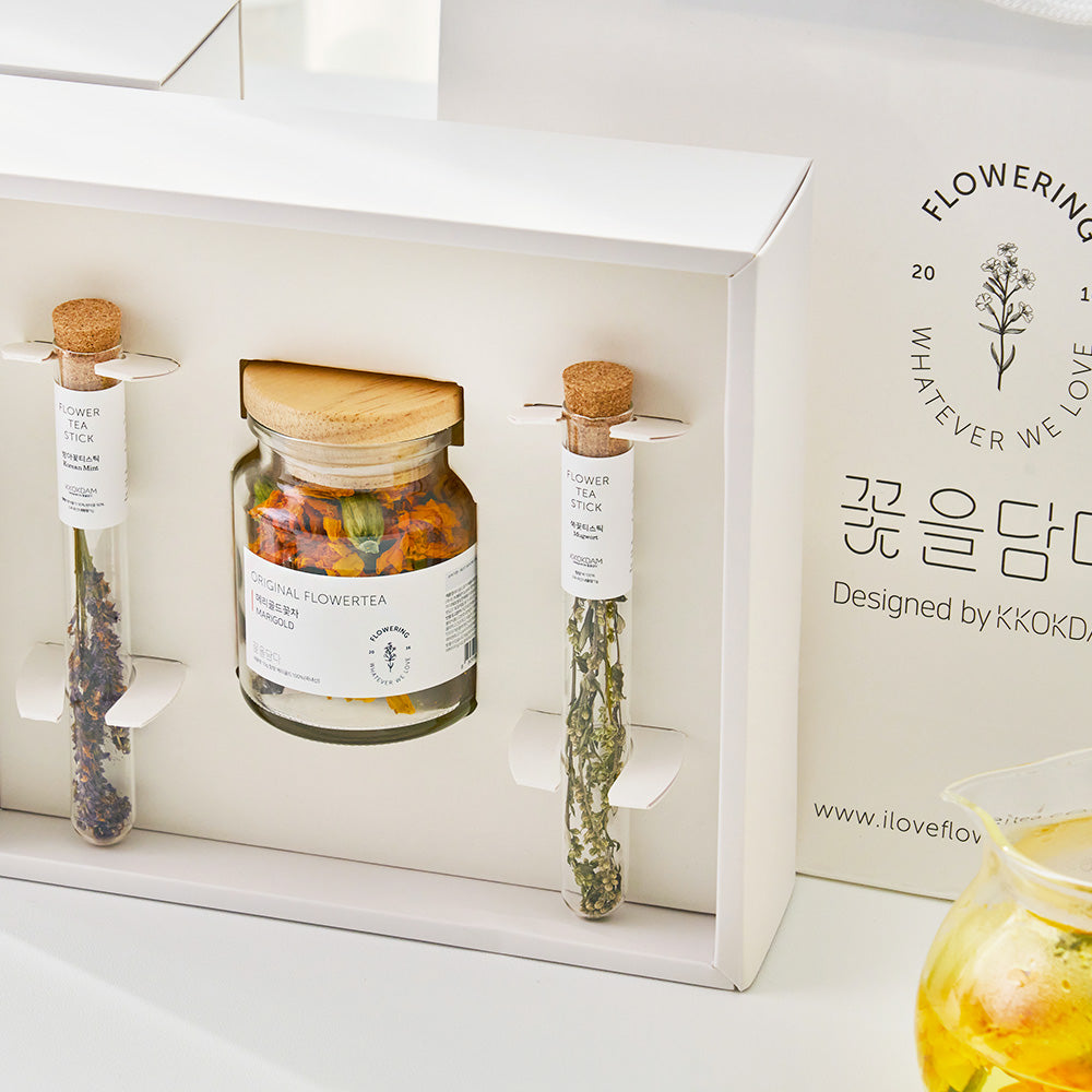 Original Flower Tea & Tea Stick Gift Set (1 jar + 2 sticks)
