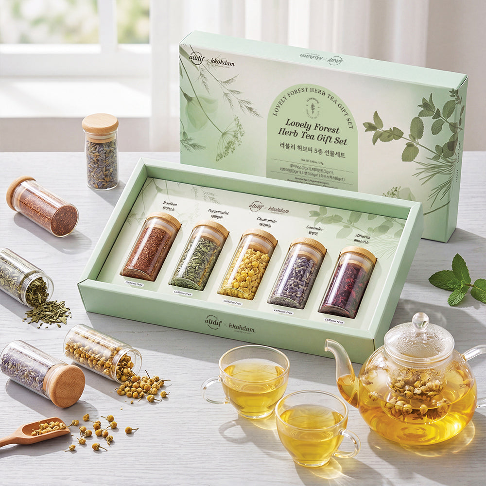 ALTDIF x KKOKDAM Lovely Forest Herb Tea Gift Set (1 set = 5 jars)