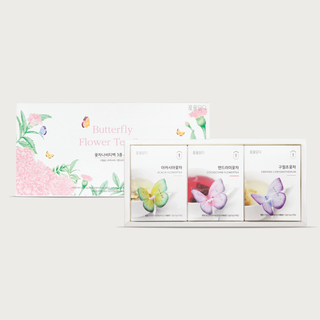 3 KINDS Butterfly Flower Tea Bag Gift Set / 5 Units